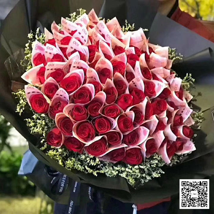 【有钱花-9】钟爱一生  花束-鲜花-红玫瑰-19支/33支/52支/99支-红色