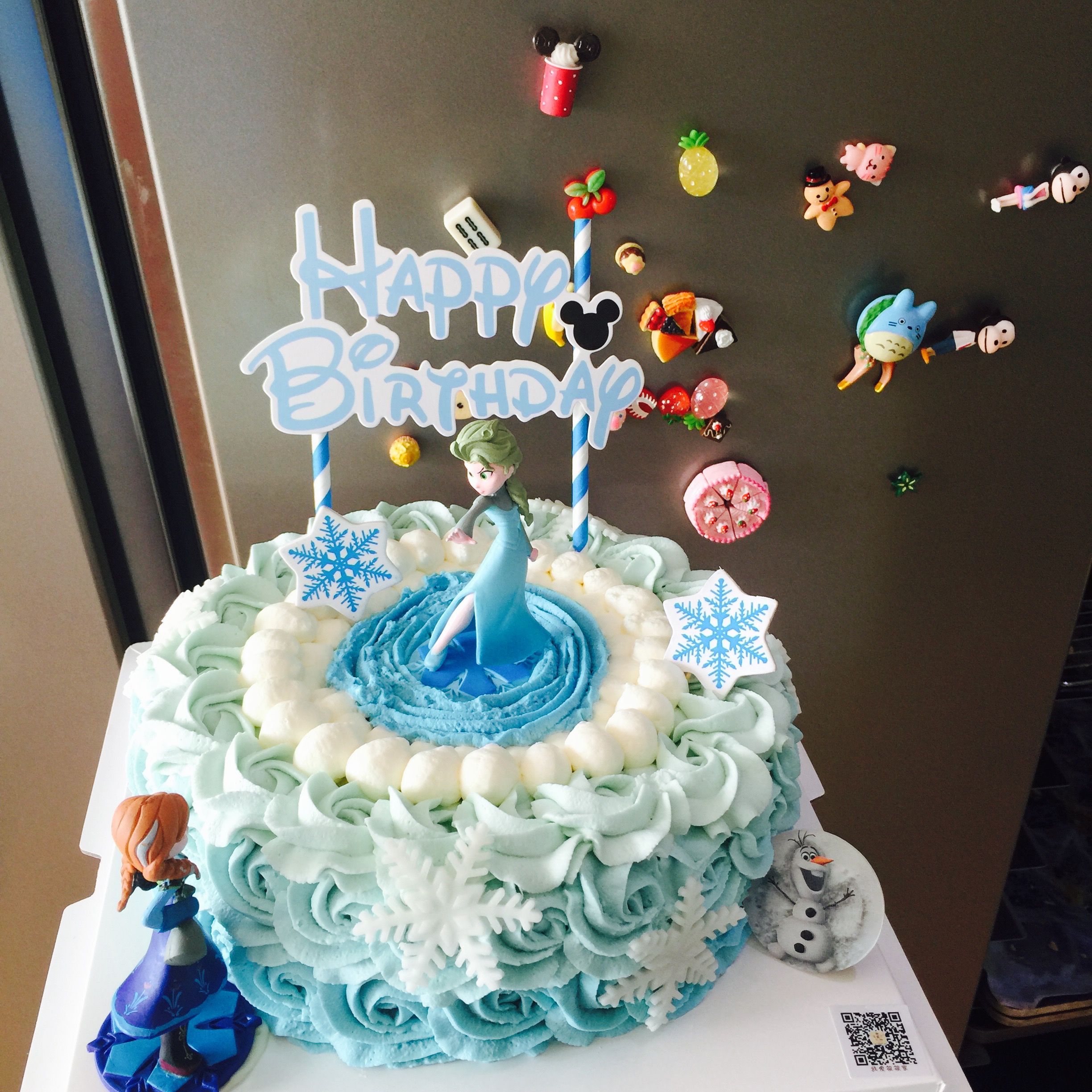 【冰雪奇缘】生日蛋糕 艾莎主题蛋糕 冰雪奇缘主题蛋糕 广州同城