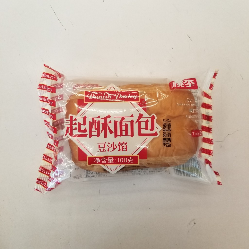 桃李 起酥面包 豆沙馅 100g