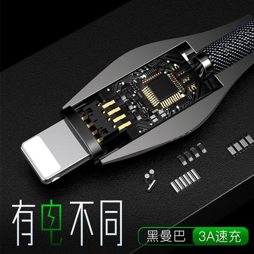 Benks苹果数据线iPhoneXS max快充线黑曼巴创意蛇形充电线8plus 商品图2
