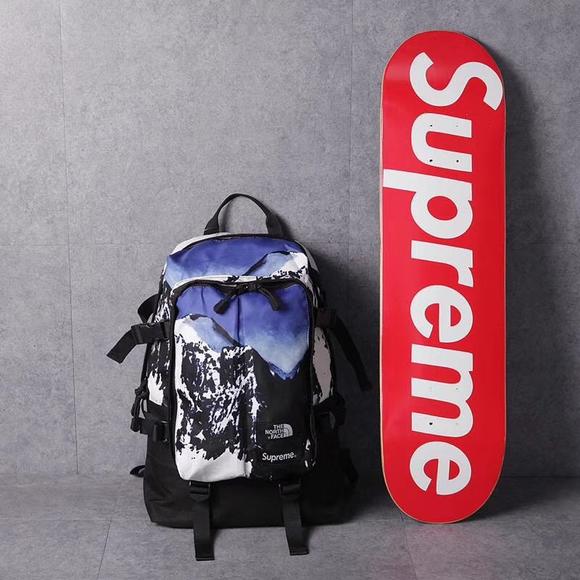 supreme x the north face 北面联名雪山双肩双肩包