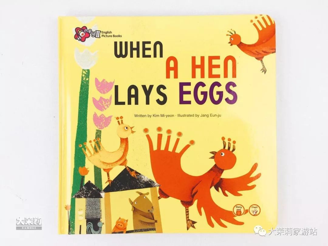 when a hen lays eggs——母鸡下蛋