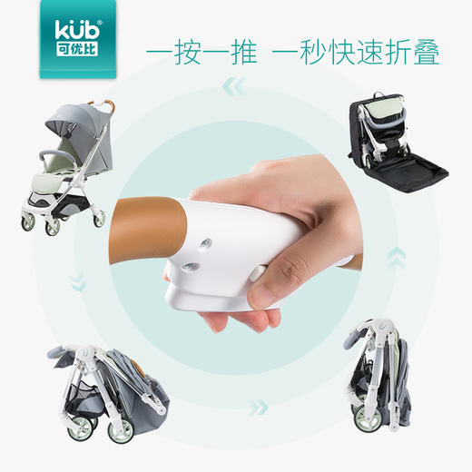 可优比婴儿推车可坐可躺轻便折叠宝宝伞车避震新生儿1-3岁手推车 商品图2