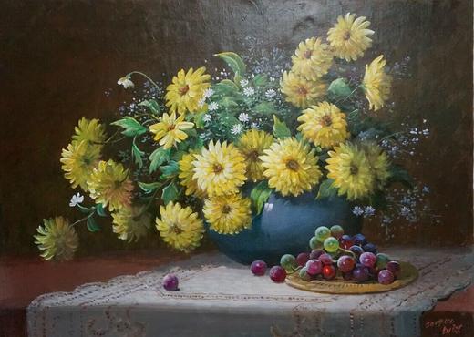 太玲-风景油画 《雏菊》   卧室 客厅 餐厅 商品图1