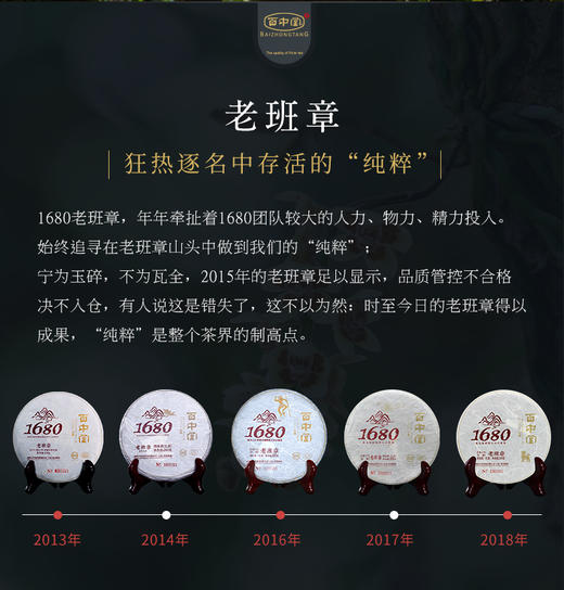 百中堂1680古树纯料—老班章（2018年生茶） 商品图3