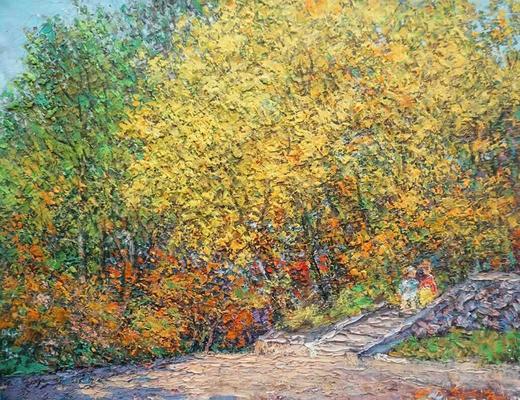 功勋艺术家  崔永南-风景油画 《童年》   卧室 客厅 餐厅 商品图1