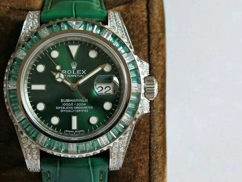 【高级定制腕表】rolex绿幽灵,可换钢表带