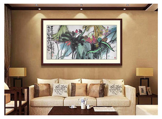 叶烂-真迹-花鸟画《莲之颂》 办公室 书房 客厅 商品图0