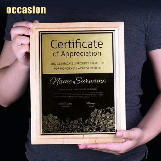金箔奖牌 木质奖牌纪念牌 荣誉牌牌匾定制职称定制艺术类获奖证书 商品图0
