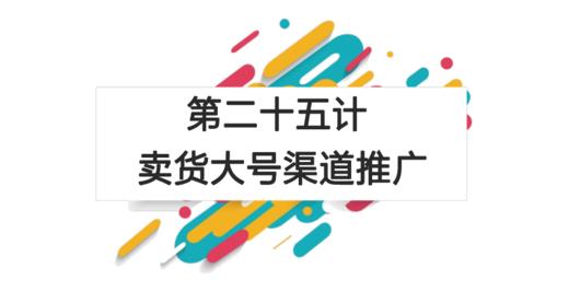 第二十五计：卖货大号渠道推广 商品图0