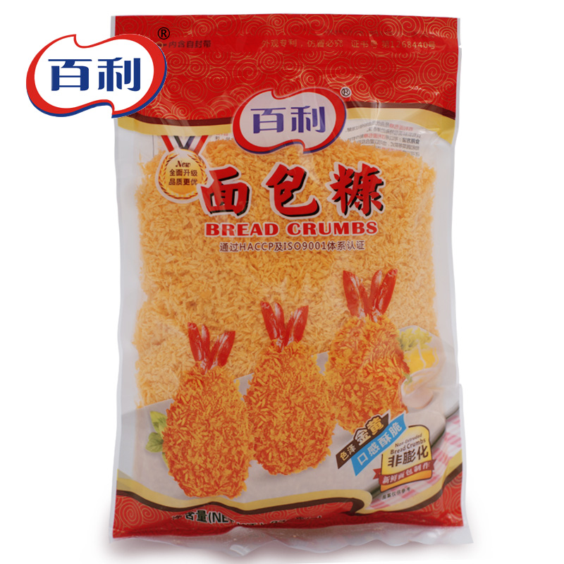 百利面包糠230g 脆皮油炸鸡腿排裹粉金黄面包屑