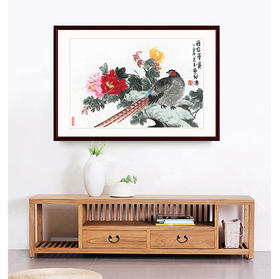 邹凌-真迹- 国画花鸟《雍容华贵》    卧室  玄关  餐厅  书房