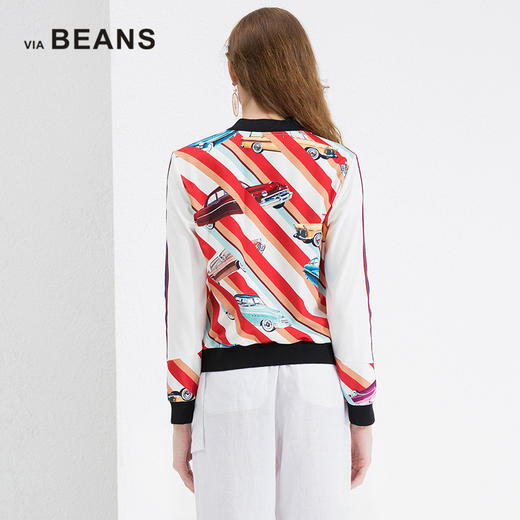 VIA BEANS  立领印花棒球服  8923010008 商品图1
