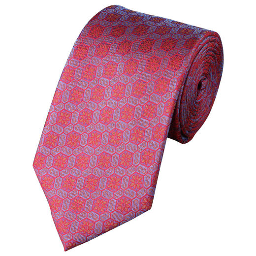 SAINTJOY/上久楷 宋锦领带 S纹·紫红 LD15602-1 商品图0