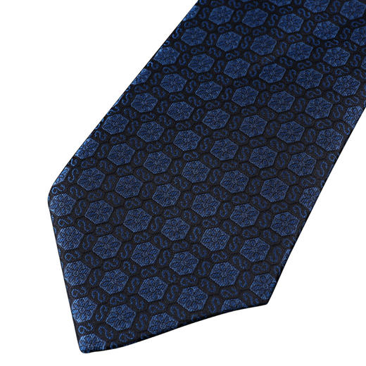 SAINTJOY/上久楷 宋锦领带 S纹·孔雀蓝 LD15602-1 商品图1