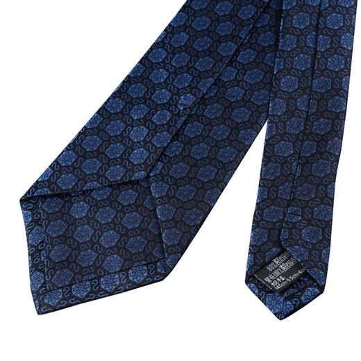 SAINTJOY/上久楷 宋锦领带 S纹·孔雀蓝 LD15602-1 商品图2