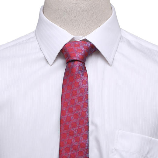 SAINTJOY/上久楷 宋锦领带 S纹·紫红 LD15602-1 商品图1