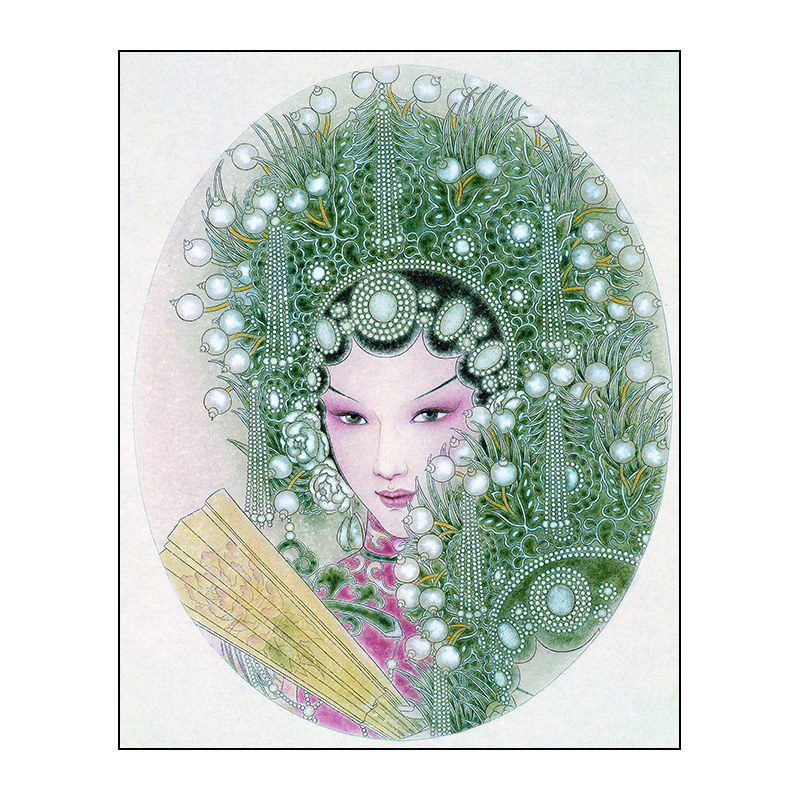 df137高清工笔画白描素材国画戏剧人物临摹练习线描稿