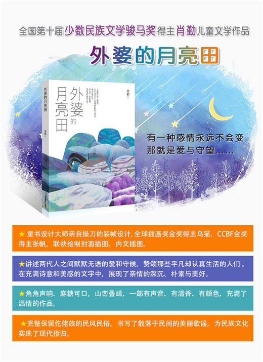 外婆的月亮田 第十届少数民族文学骏马奖得主肖勤原创儿童文学作品 温情暖心读物  6-12岁小学儿童文学 商品图1