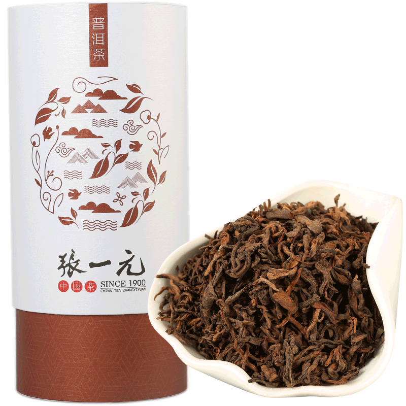 张一元茶叶 云南普洱茶古树茶 桶装茶语系列 普洱茶(熟茶)100g-811145