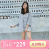 琪琪2018新款时尚韩版西装吊带短裤三件套 商品缩略图0