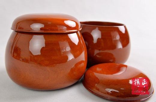 云南围棋厂 特大号枣木盒 实木枣木罐 商品图0