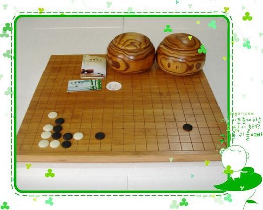 包邮 围棋套装 全楠竹激光刻线围棋盘 酸枣木围棋罐 正宗老云子 商品图2