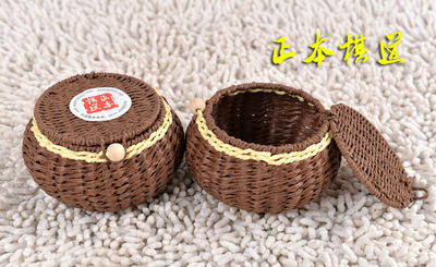 包邮 艺编棋篓 围棋罐+仿玉围棋子+仿皮革棋盘 围棋套装 商品图2