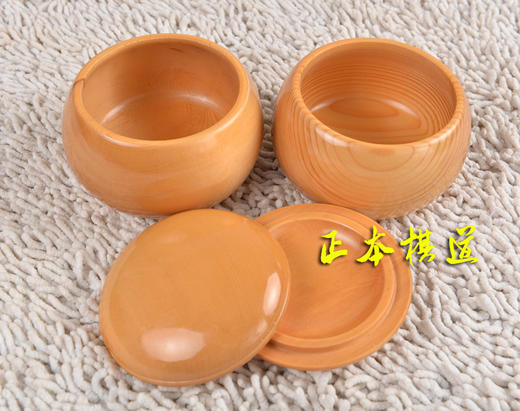 中号 新榧实木整木棋罐  围棋罐 实木围棋盒  新榧罐 一对！ 商品图2