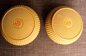 玉米款式 塑料围棋罐 一对 围棋塑料盒 空盒