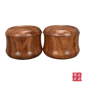 大号本因坊黄心楠整木围棋罐+单面凸老云子