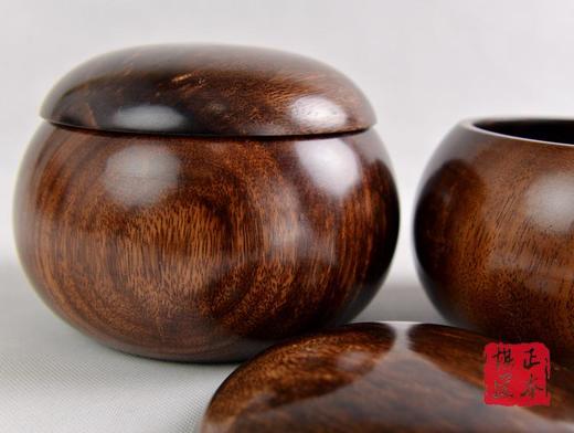 云南围棋厂  实木整木 黄心楠围棋罐一对 A中老云子 商品图1