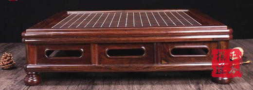 包邮 实木棋盘 棋墩 双面一面围棋盘一面象棋盘 黑枝木 商品图1