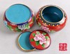 围棋工艺品 大红景泰蓝围棋罐  （盒）一对 商品缩略图2