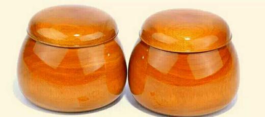 包邮 高容量 超大号 枣木围棋罐，适合双面凸 围棋空罐一对 商品图1