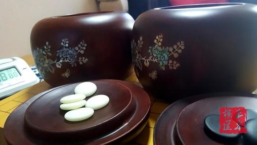 包邮 国手级云子 大号单面老云子 A型大号老云子 配花梨木罐 棋子 商品图1