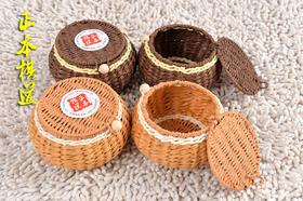 艺编棋篓 草编盒围棋 围棋罐 围棋盒子 棋罐