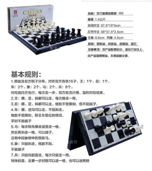 先行者磁性折叠国际象棋大号 B-9 商品图1