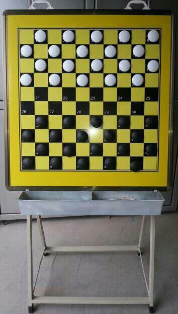 包邮 教学磁性 一米铁质大棋盘  国际跳棋盘   国际跳棋子 商品图0