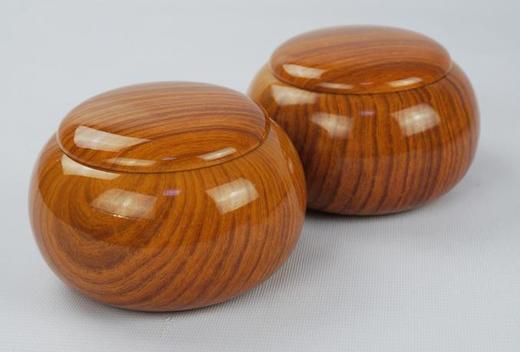 包邮 围棋罐 PC 中号仿木纹围棋罐 棋罐 商品图2