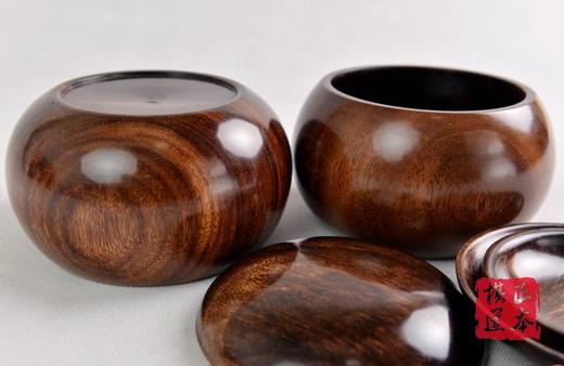 云南围棋厂  实木整木 黄心楠围棋罐一对 A中老云子 商品图3