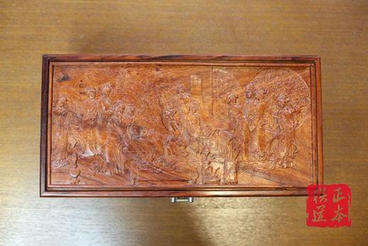 包邮 珍藏版云子 十二钗雕花外盒大花梨内盒+A型双面凸大号哑光 商品图2