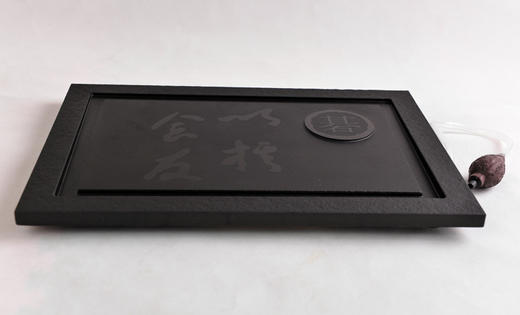 围棋周边产品 乌金石茶盘 刻：吴清源大师的 以棋会友 商品图1