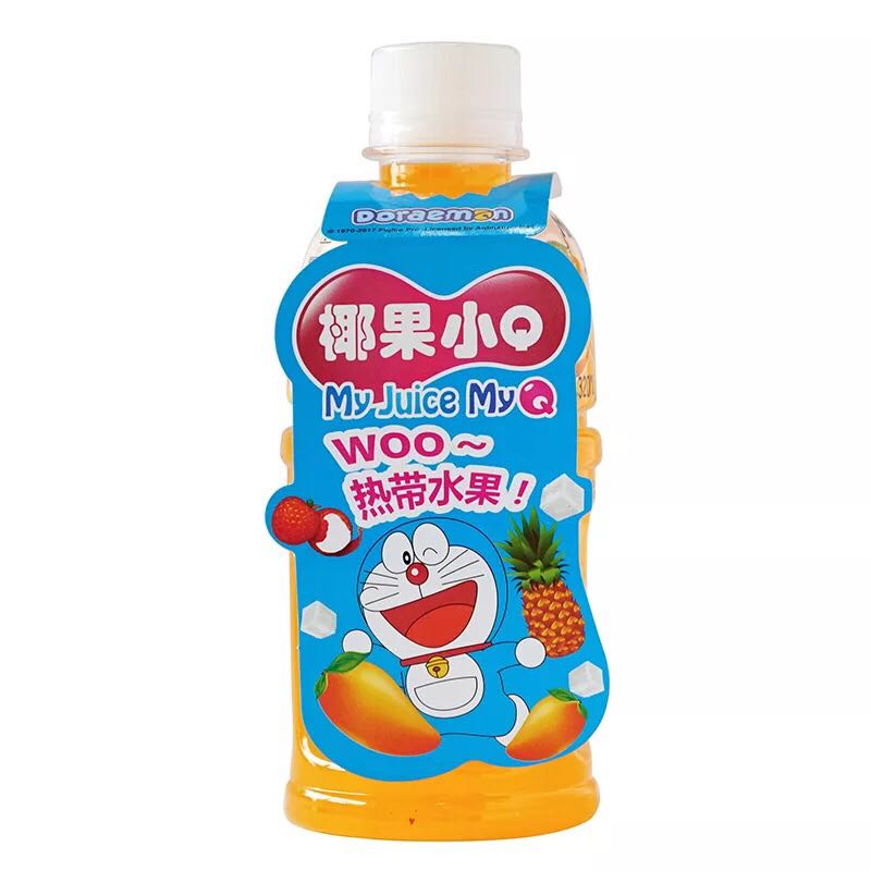 泰国进口百力佳椰果小q饮料320ml橙汁b23