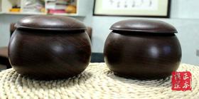 大号实木 鸡翅木围棋罐 围棋实木盒子 稍有瑕疵