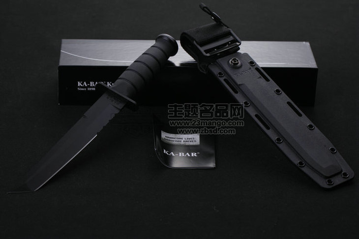 ka-bar 美国卡巴 1245 j经典武士头 配安全鞘