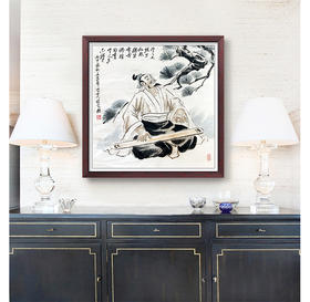 王德舜-真迹-国画人物《抚琴图》  客厅  玄关  餐厅 书房