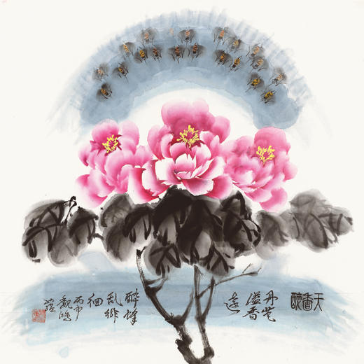 魏鸿蕴-真迹- 花鸟画《天香醉》 书房  玄关   客厅 商品图1