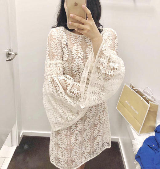 MK 肉色打底奶白色蕾丝连衣裙 商品图4