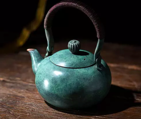 朱炳仁 七巧柳绿壶（单壶）